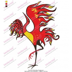 Fire Bird Embroidery Design